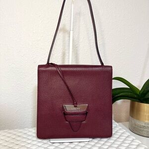 LOEWE Barcelona Shoulder Handbag Leather Bordeaux